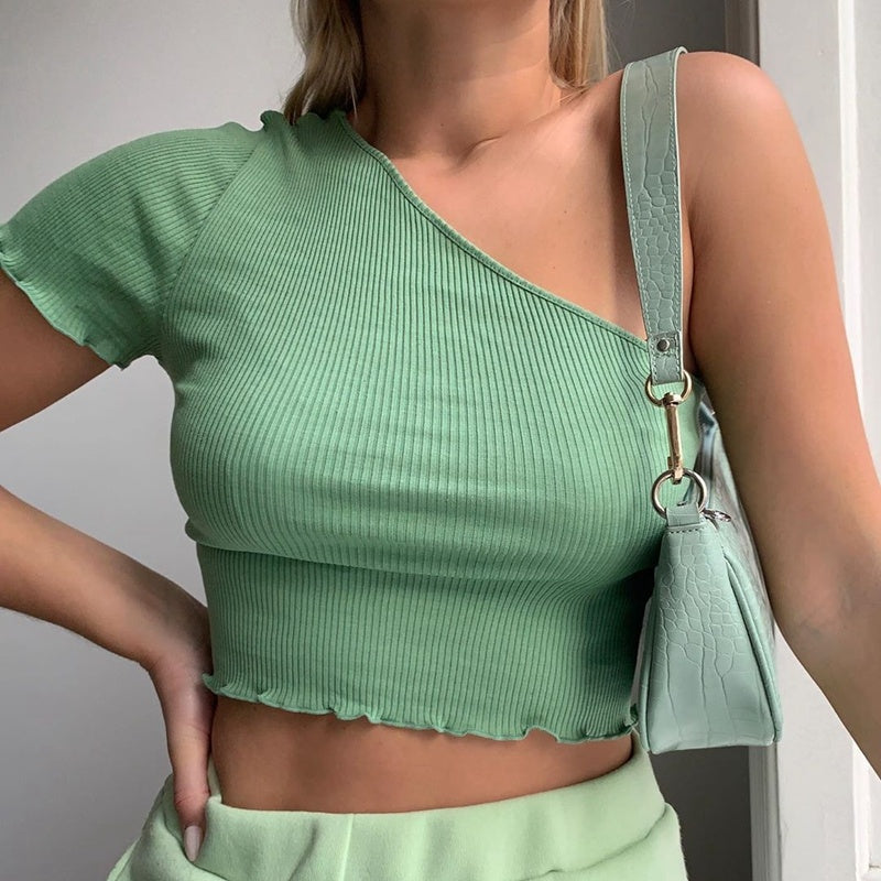 Casual crop top dames - Laure