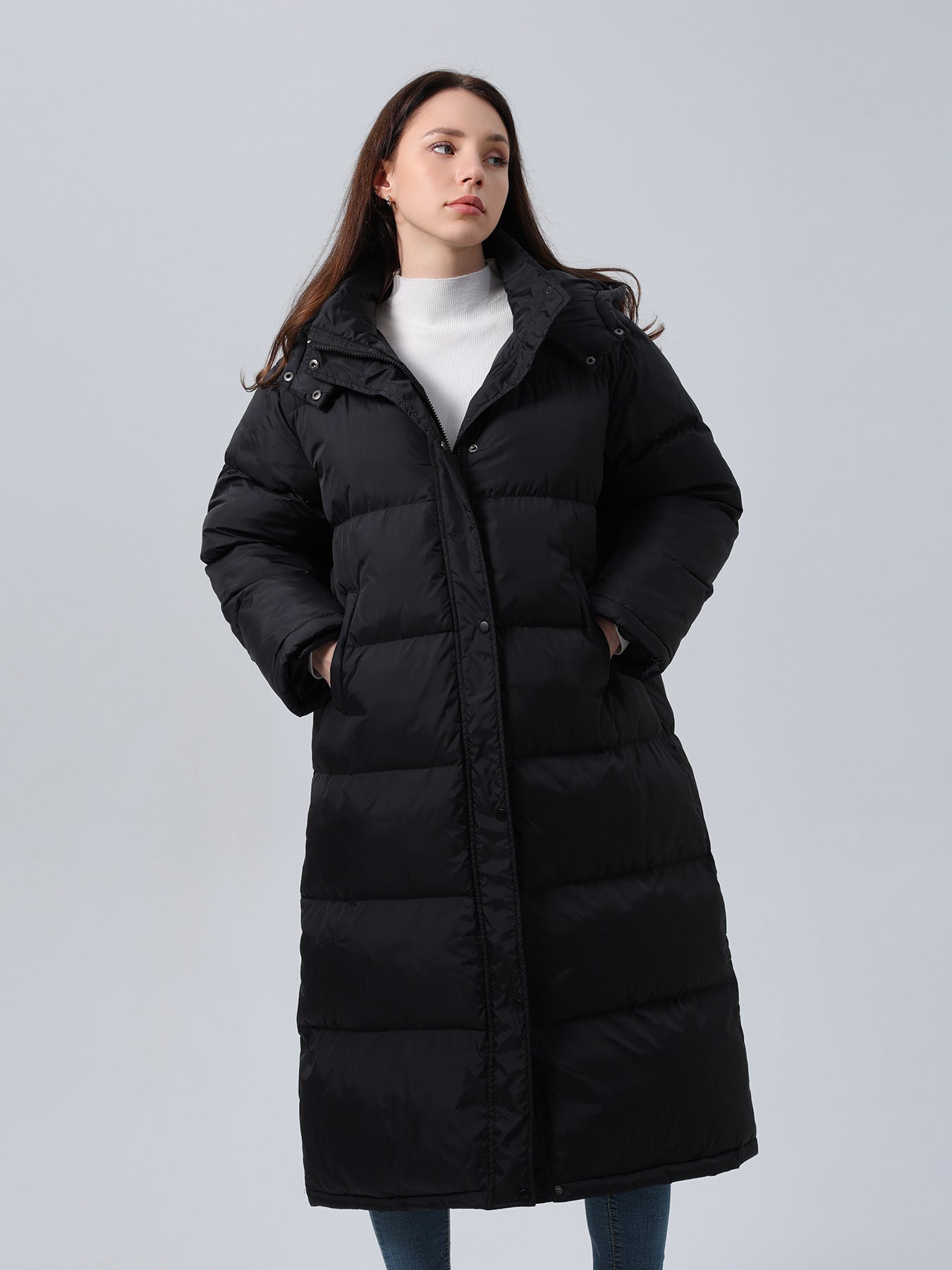 Gevoerde lange winter parka voor dames - Emily