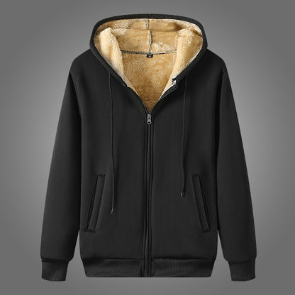 Casual sherpa fleece hoodie heren - Toni