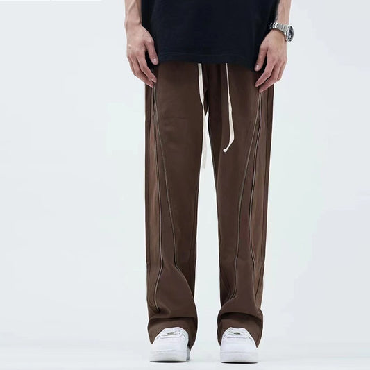 Casual broek met lange ritsen