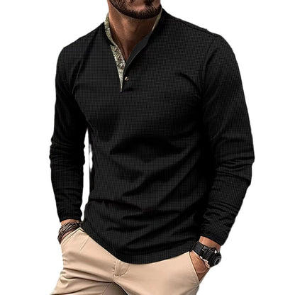 Casual longsleeve polo met kraag - Endør